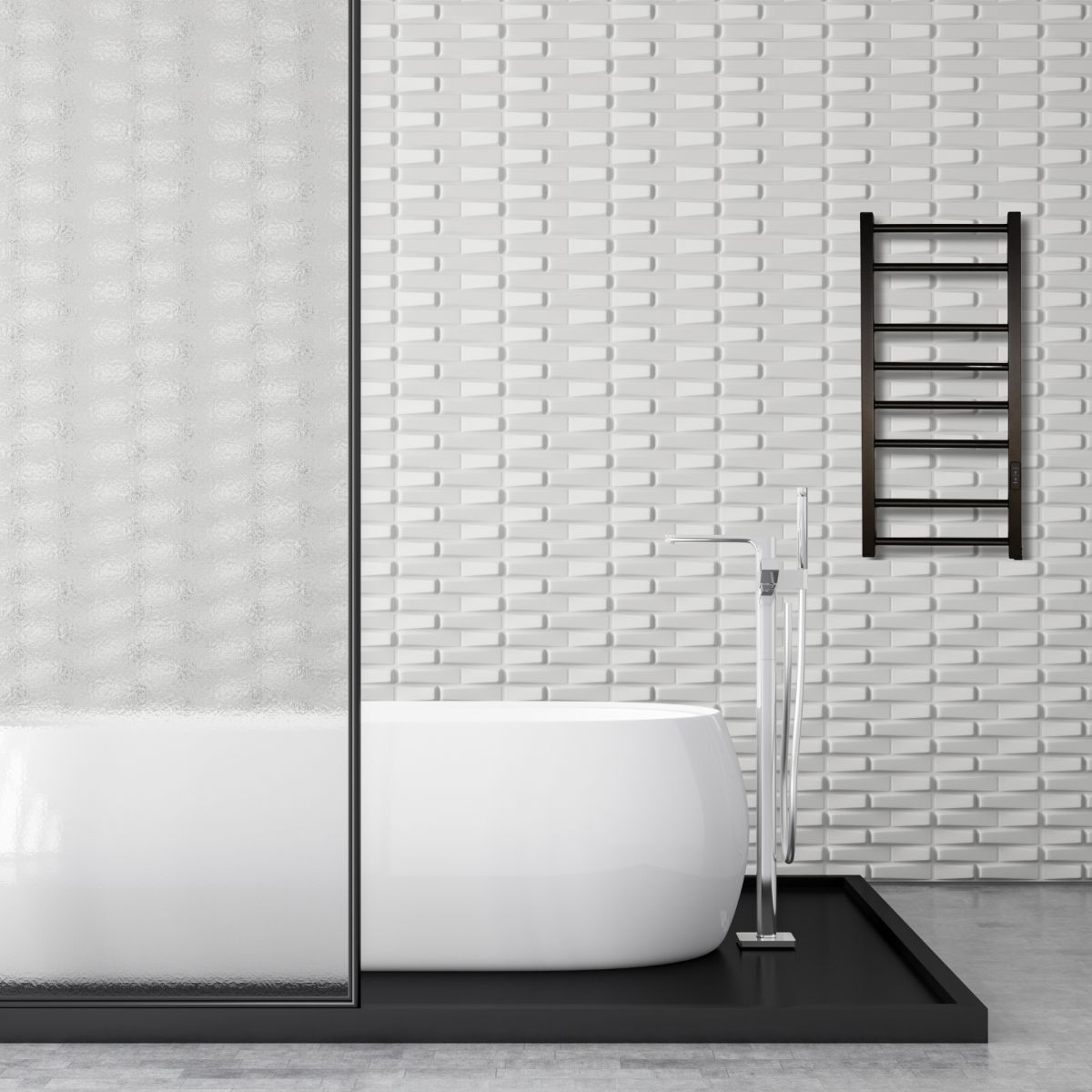 Рушникосушарка електрична Carino NICOLA з контроллером Чорний мат 790*370