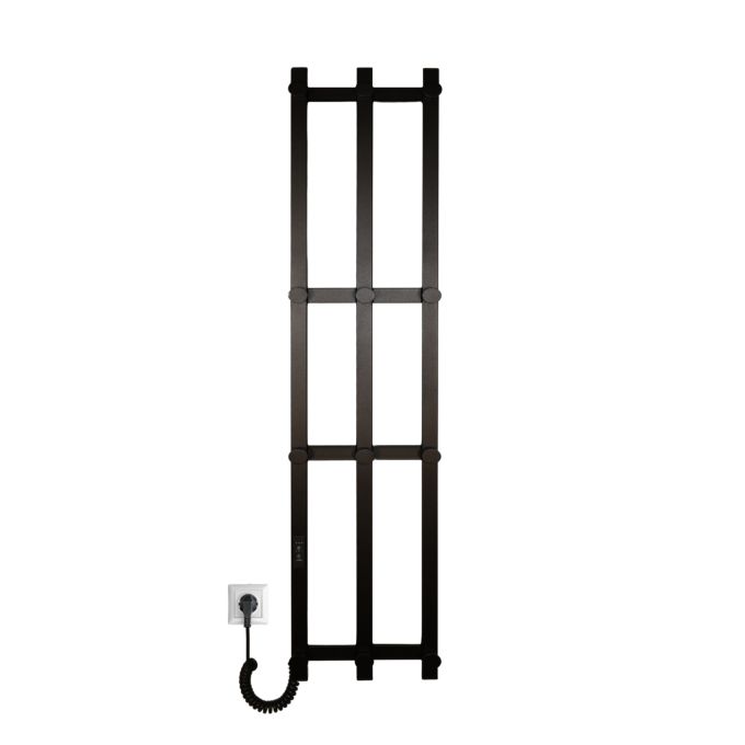 Рушникосушарка електрична Carino GIACOMO з контроллером Чорний мат 1190*270