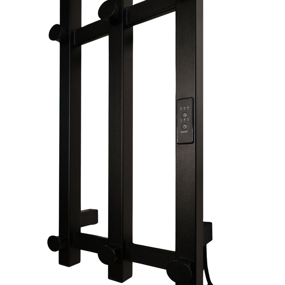 Рушникосушарка електрична Carino GIACOMO з контроллером Чорний мат 1190*270