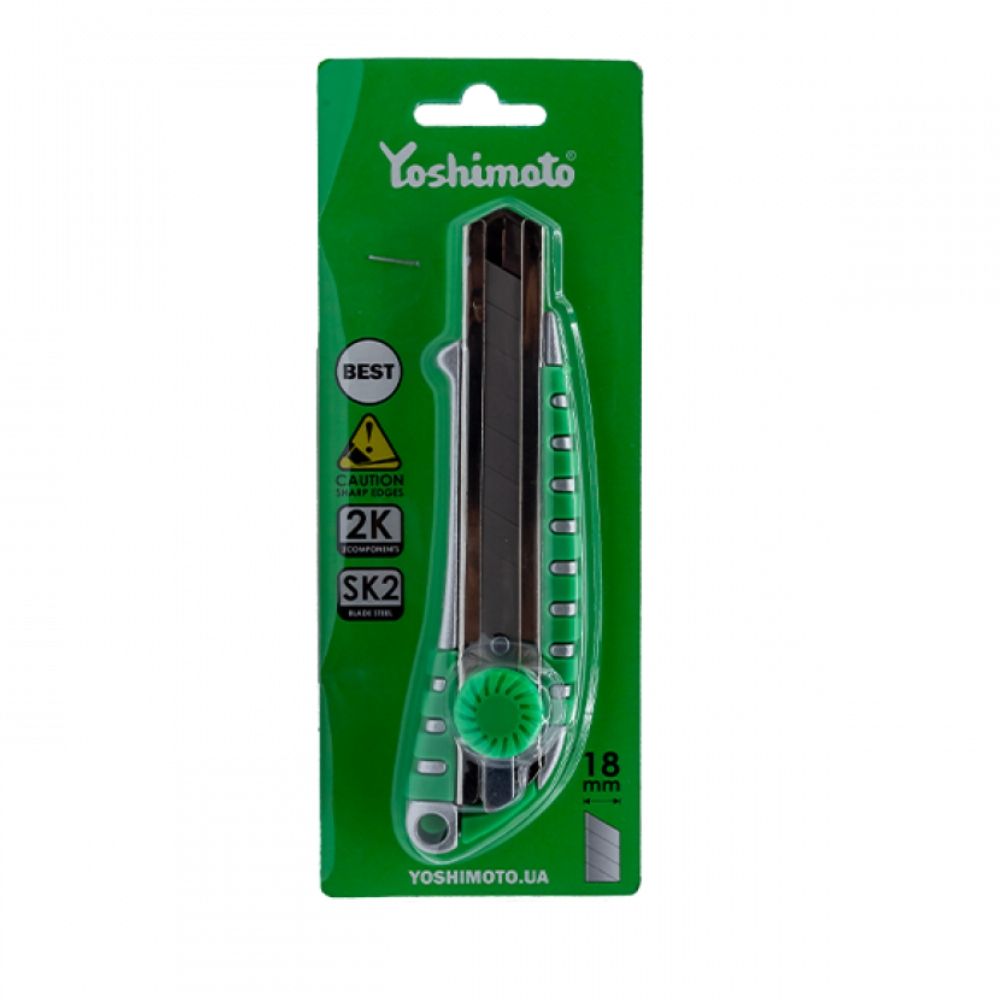 Ніж алюмінієвий універсальний Yoshimoto PRO з обертовим фіксатором, лезо SK2