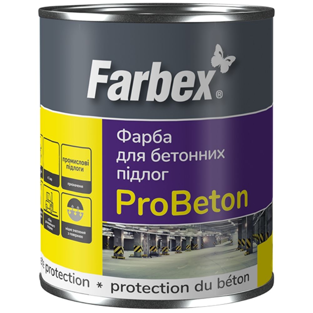 Краска для бетонного пола "ProBeton", серая ТМ "Farbex" 2,8 кг