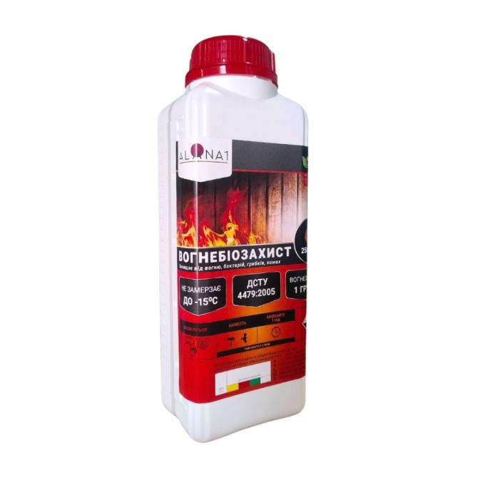 Засіб вогнебіозахисний, готовий розчин АЛАНА-1 прозорий, 1кг