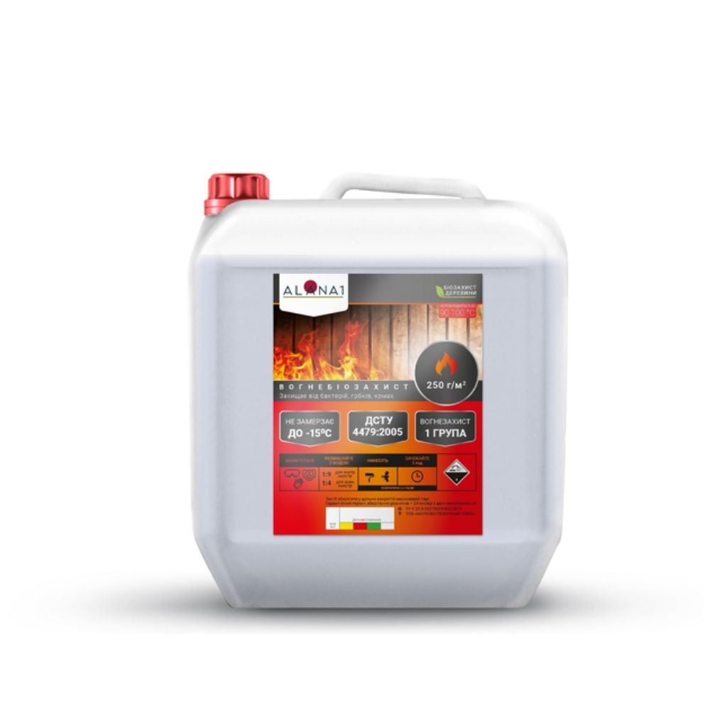 Средство огнебиозащитное, готовый раствор АЛАНА-1 прозрачный, 12кг