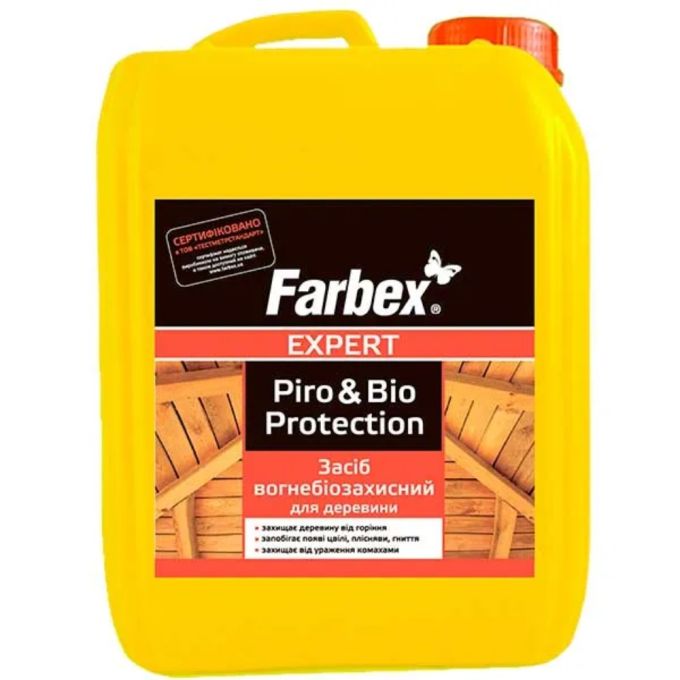 Засіб вогнебіозахисни для деревини ТМ Farbex - 5л
