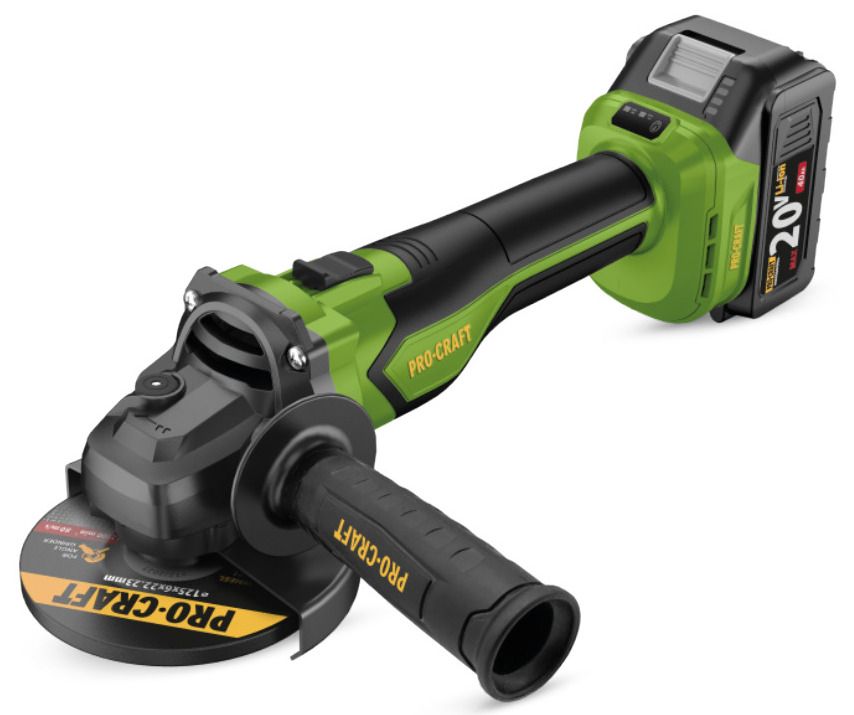 Акумуляторна болгарка Procraft PGA22 (1 акб та зп)