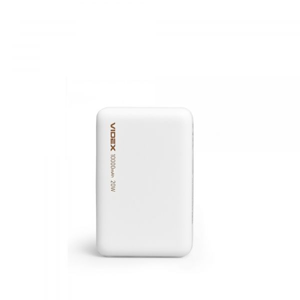 Повербанк з бездротовою зарядкою 10000mAh VIDEX VPB-331 PD20W White