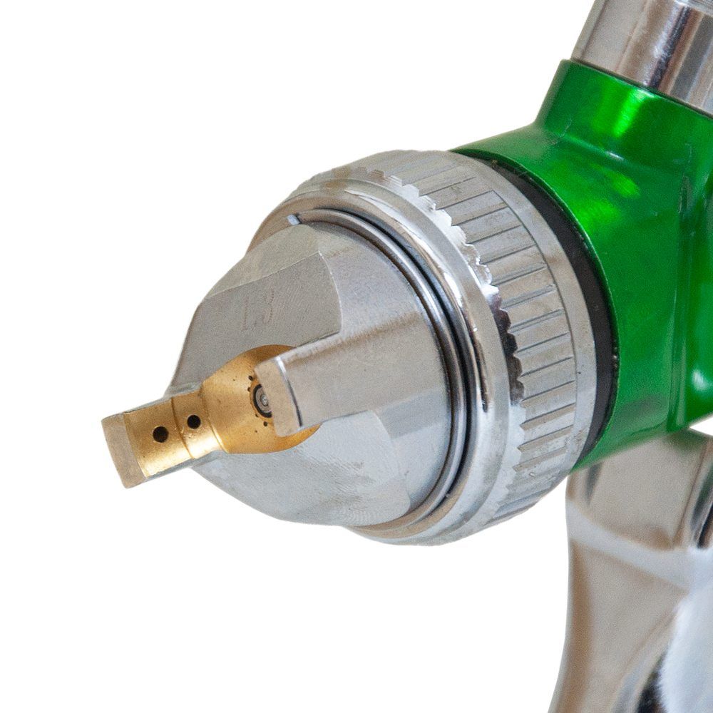 Фарборозпилювач HVLP Ø1.3+1.7мм 140-280л/хв 3бар в/б 600мл (пласт) зелений SIGMA (6812121)