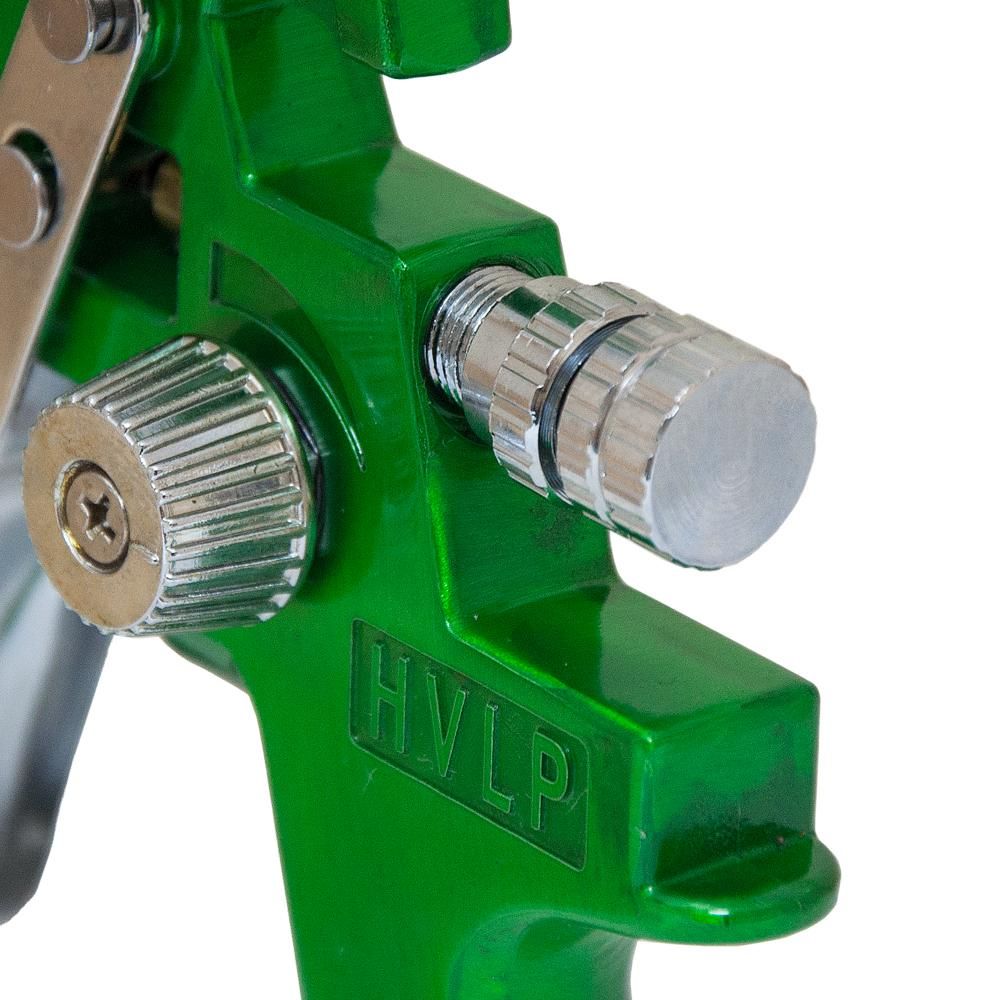 Фарборозпилювач HVLP Ø1.3+1.7мм 140-280л/хв 3бар в/б 600мл (пласт) зелений SIGMA (6812121)