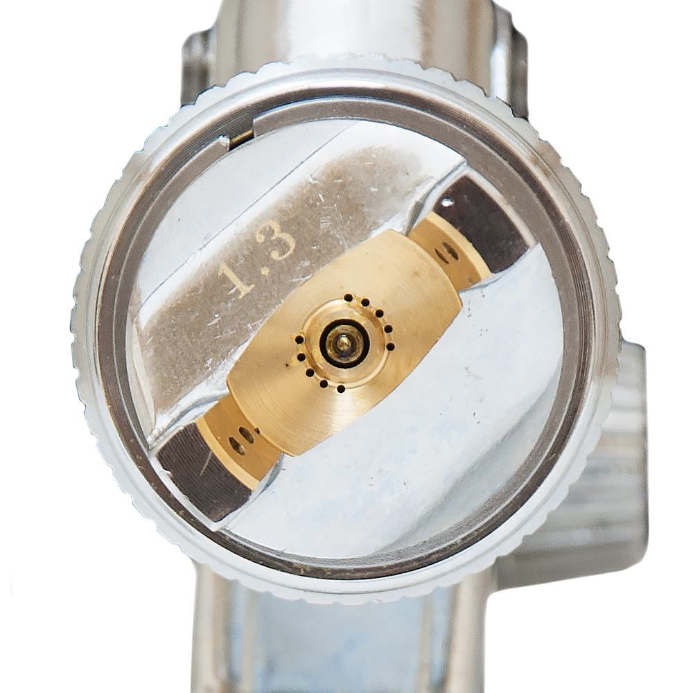 Фарборозпилювач HVLP Ø1.3мм 140-280л/хв 3бар в/б 600мл (пласт) хром SIGMA (6812131)