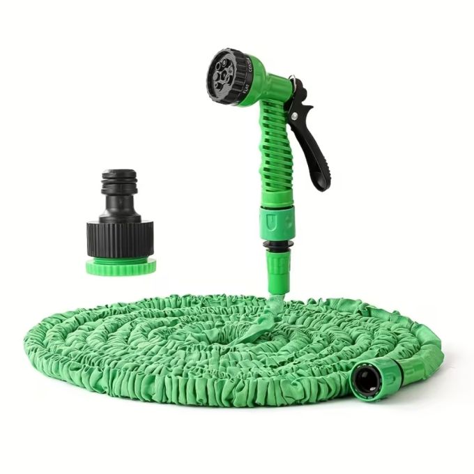 Шланг з ПВХ, 7 режимів розпилювання, довжина 15,24 м, зелений