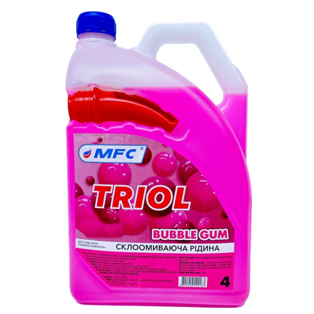 Омивач скла зимовий TRIOL Bubble gum -20 ПЕ (4л) з лійкою