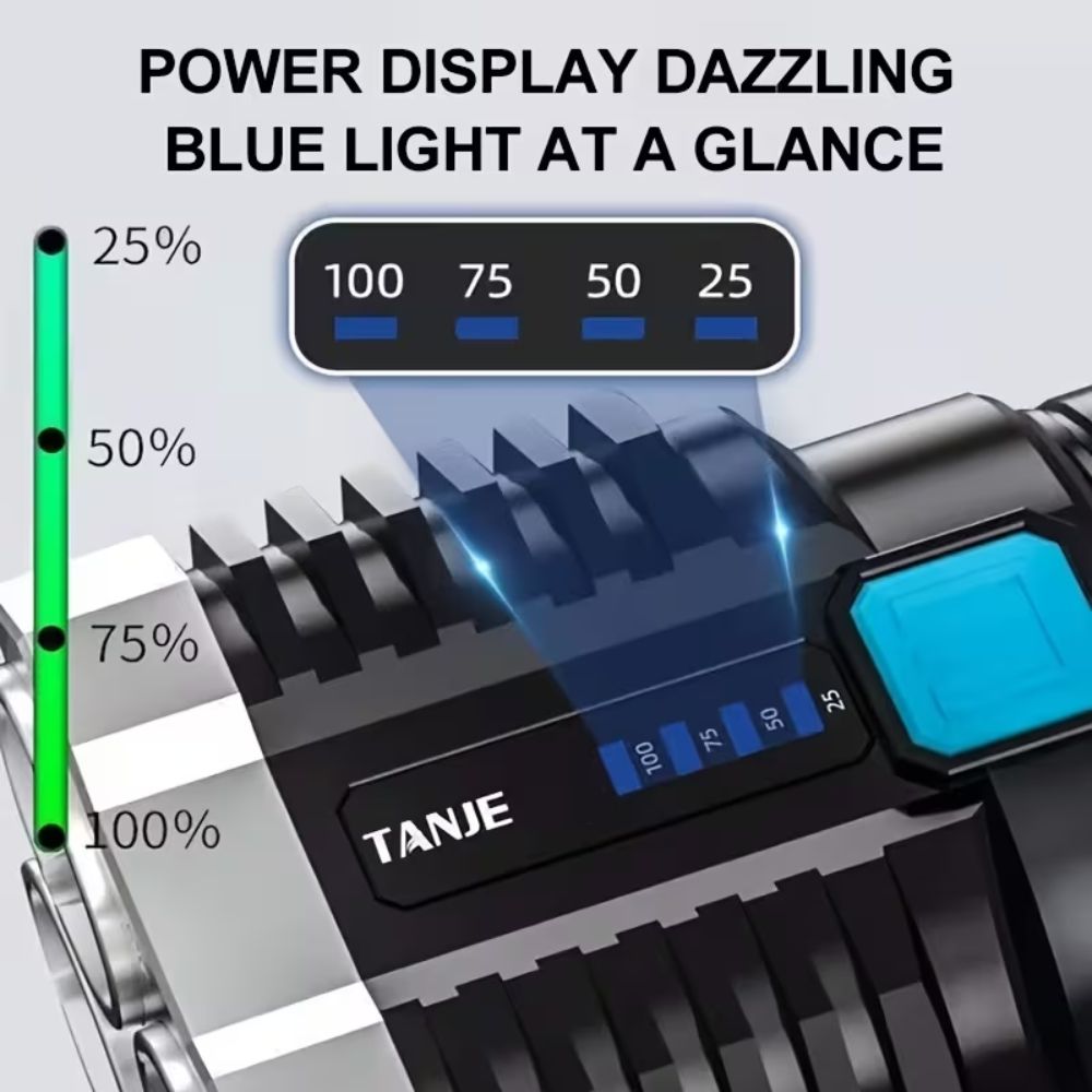 Аккумуляторный LED фонарь - 4 светодиода