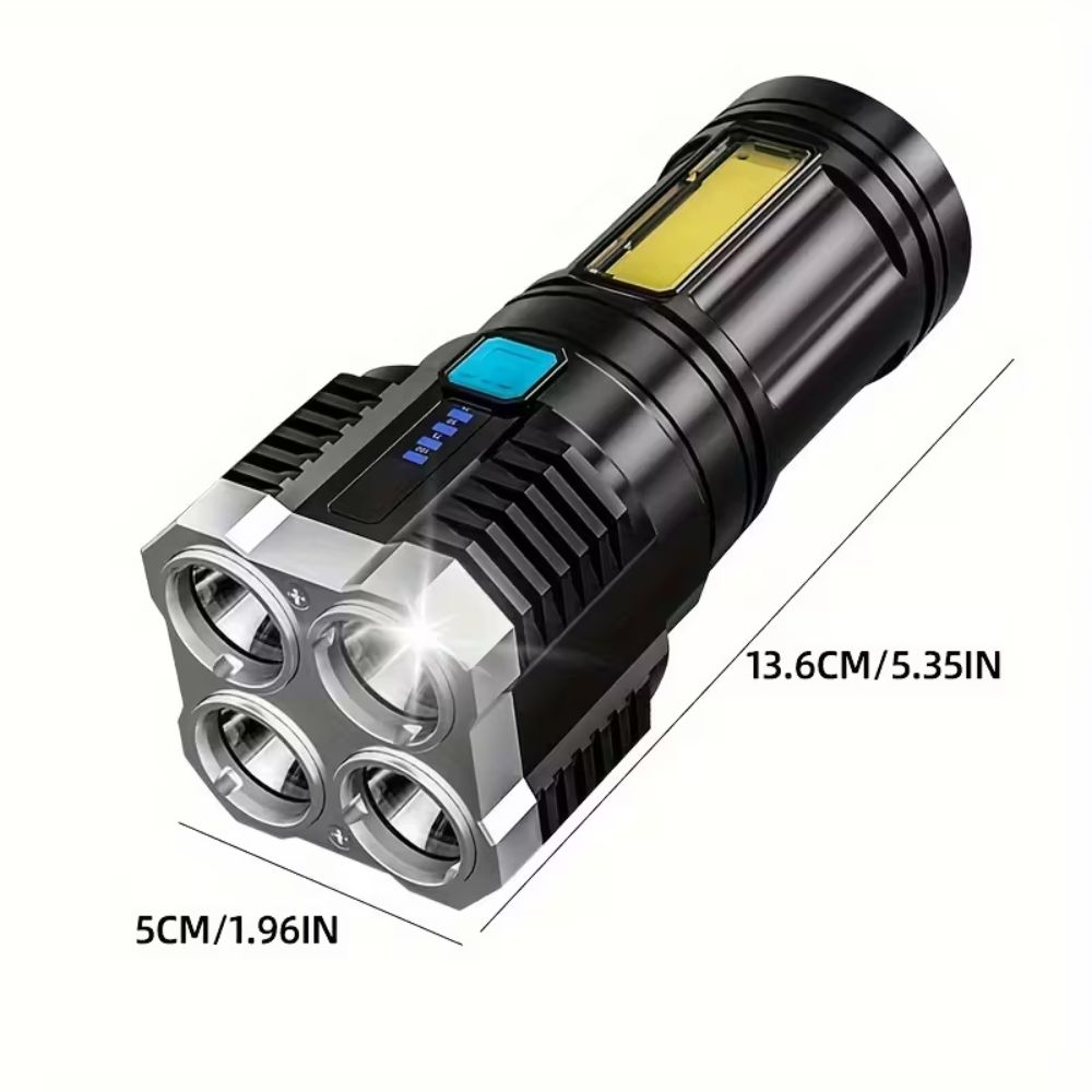 Аккумуляторный LED фонарь - 4 светодиода