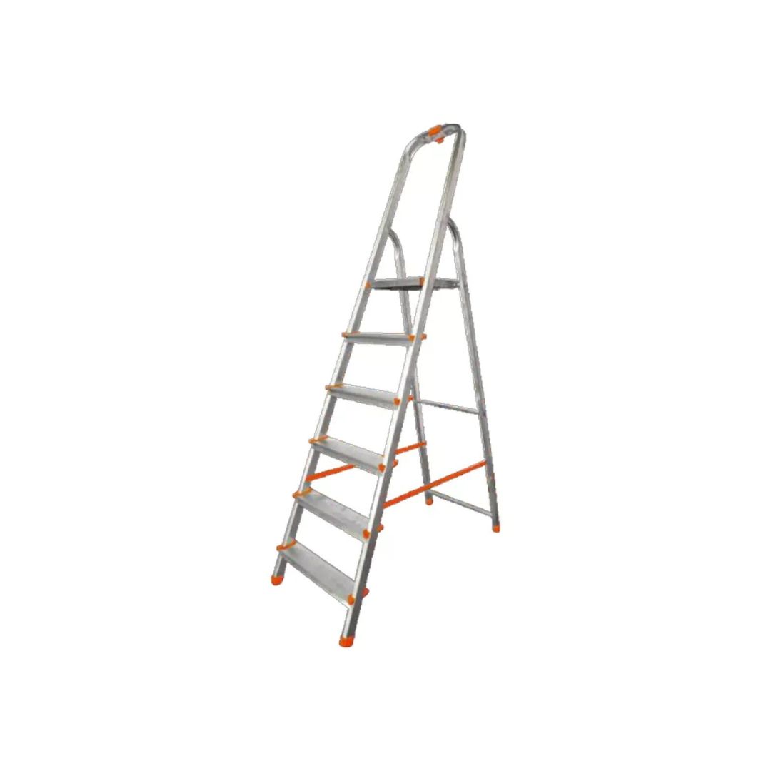 Стрем’янка алюмінієва вільностояча BUDFIX 04106 6 сход. Роб. висота 3.19 m , 4,3 кг