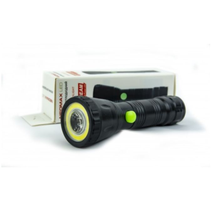 Ліхтарик пластиковий FOB 2 режими (AAA 3шт) без батарейок 135x45мм