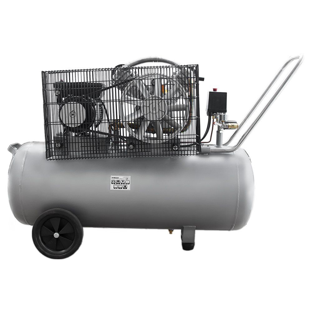 Компресор двоциліндровий пасовий (V) 2.5кВт 396л/хв 10бар 100л (2 крана) SIGMA (7044151)