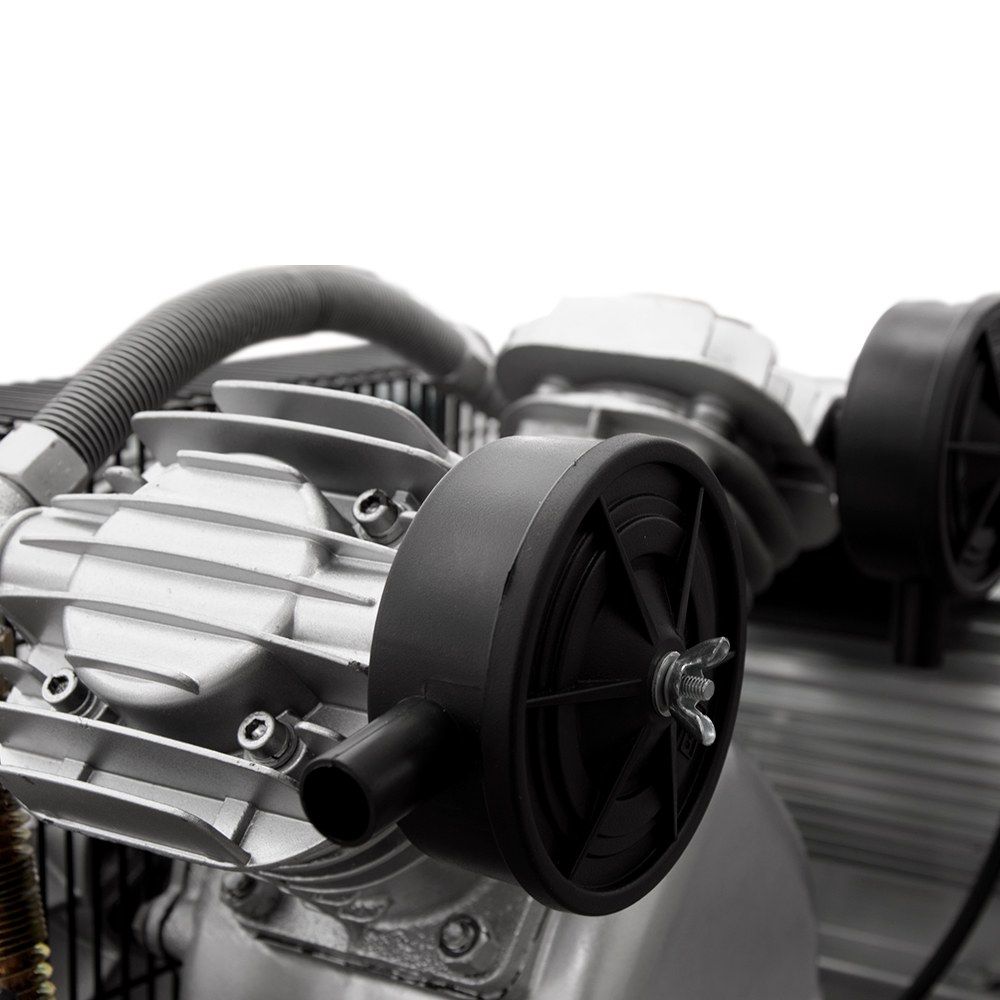 Компресор двоциліндровий пасовий (V) 2.5кВт 396л/хв 10бар 100л (2 крана) SIGMA (7044151)