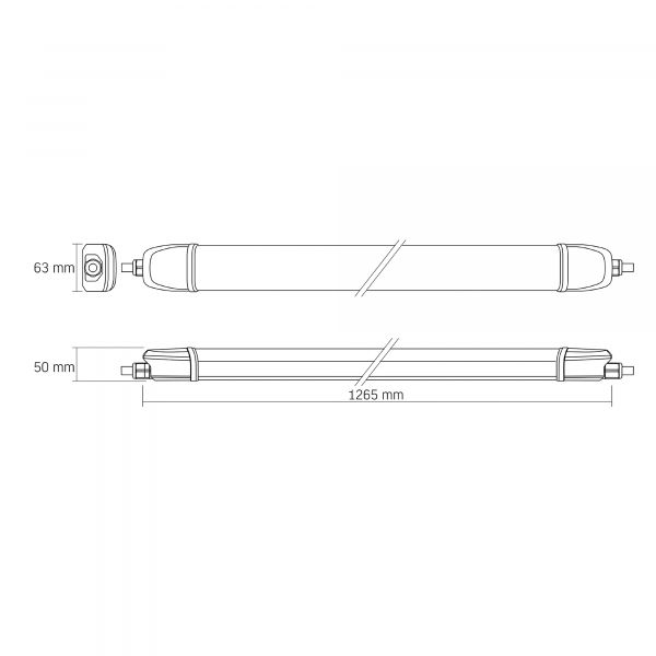 LED світильник IP65 лінійний магістральний VIDEX BNWL04 40W 1.2М 5000K 220V