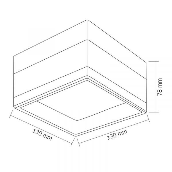 LED світильник IP65 квадратний VIDEX BHD02 9W 2800-4000-6000K White