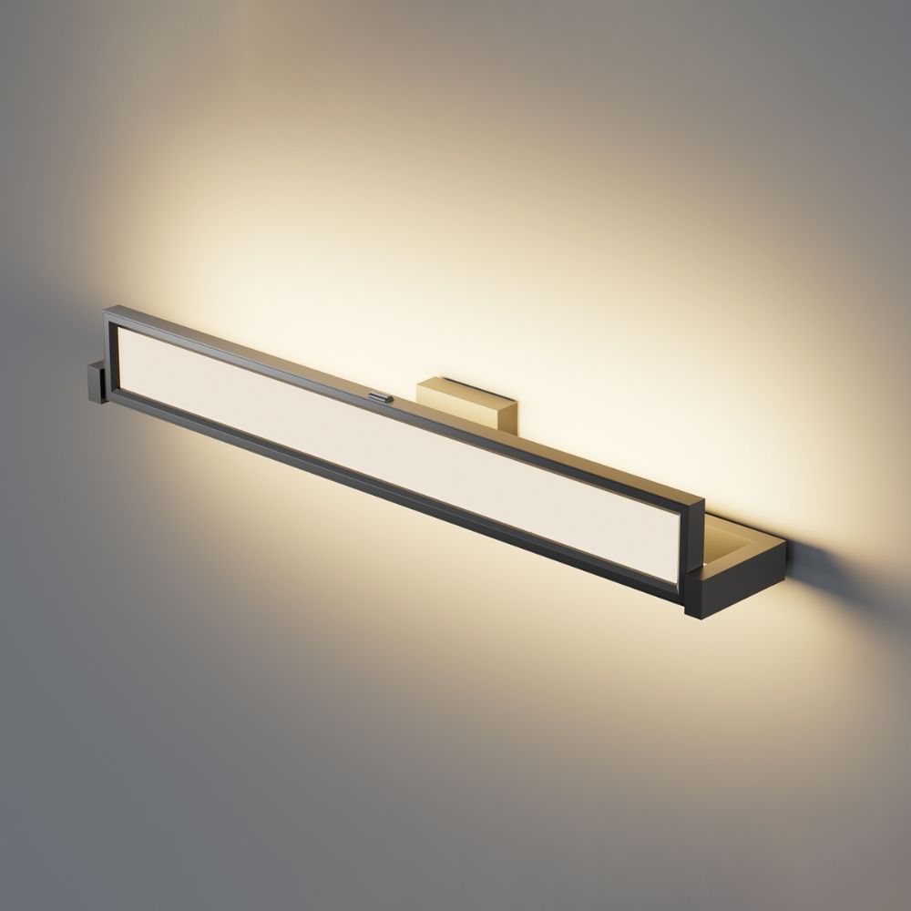 LED світильник настінний з сенсором VIDEX WL02 18W 2800K-4000K-6000K Чорний