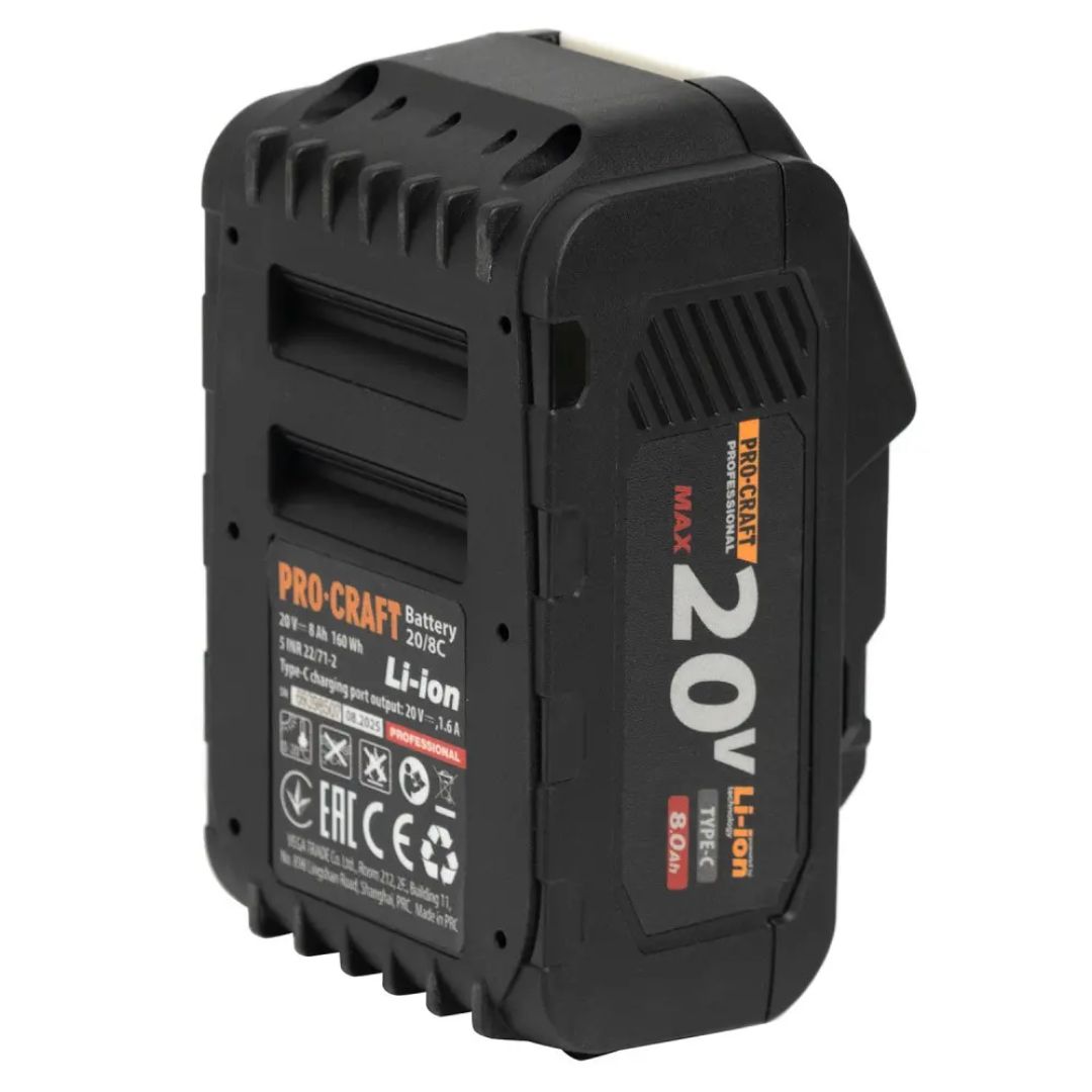 Акумуляторна батарея Procraft Battery20/8C 8 Аг Type-C