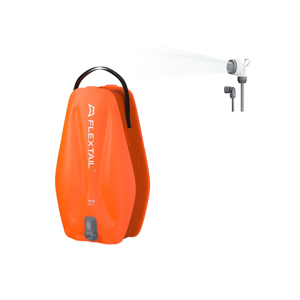 Душ портативный с емкостью и насосом Flextail Tiny Shower Bag, 20л, оранжевый
