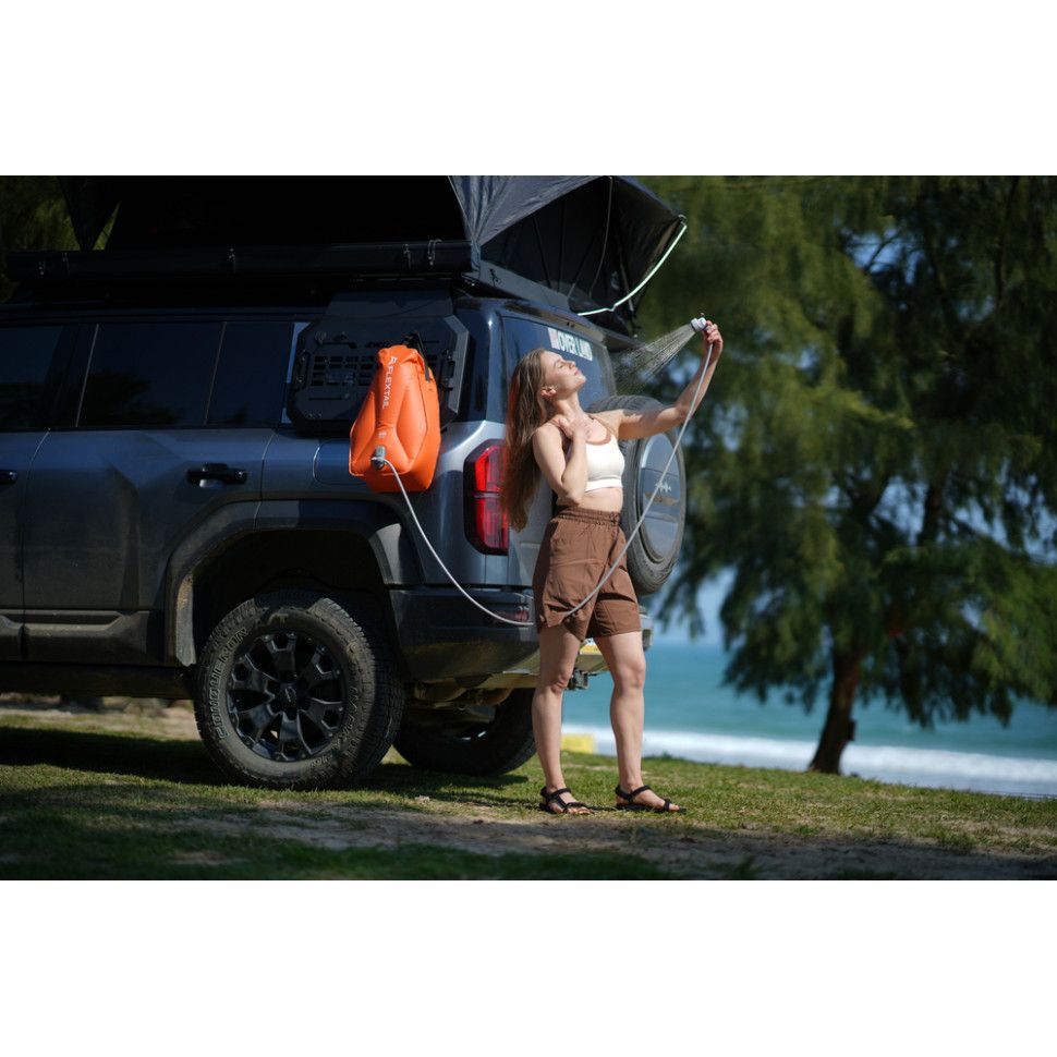 Душ портативный с емкостью и насосом Flextail Tiny Shower Bag, 20л, оранжевый