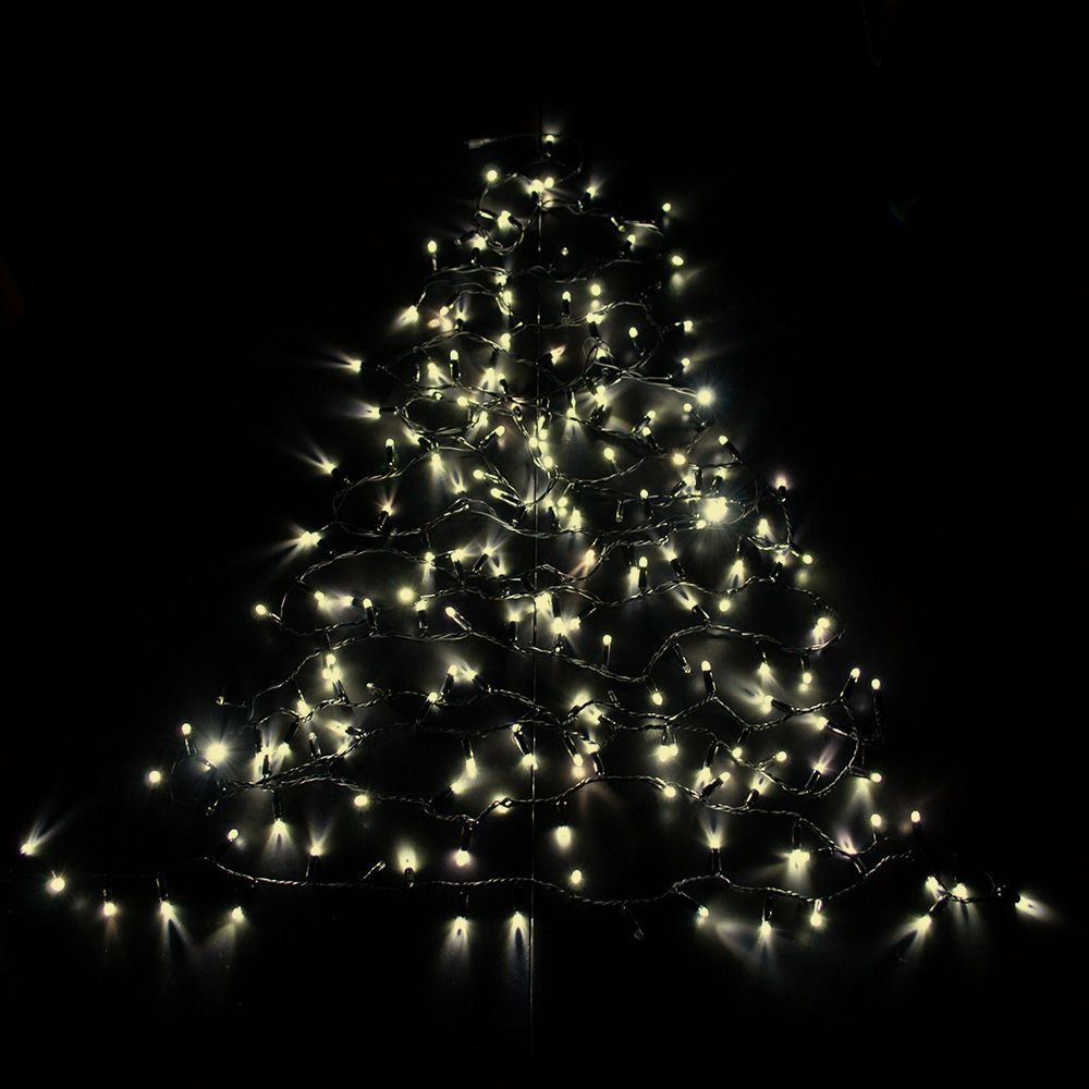 Гірлянда вулична STARLIGHT лінійна теплий-білий Flash 100LED IP44 чорний 5м