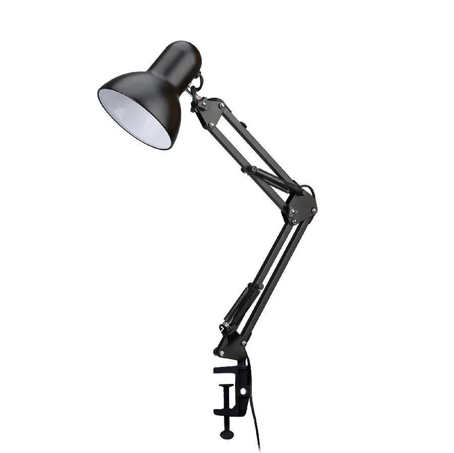 Настільна лампа Євросвітло Ridy-027 E27 зі струбциною чорна