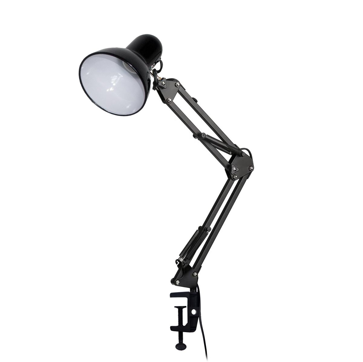 Настільна лампа Євросвітло Ridy-027 E27 зі струбциною чорна