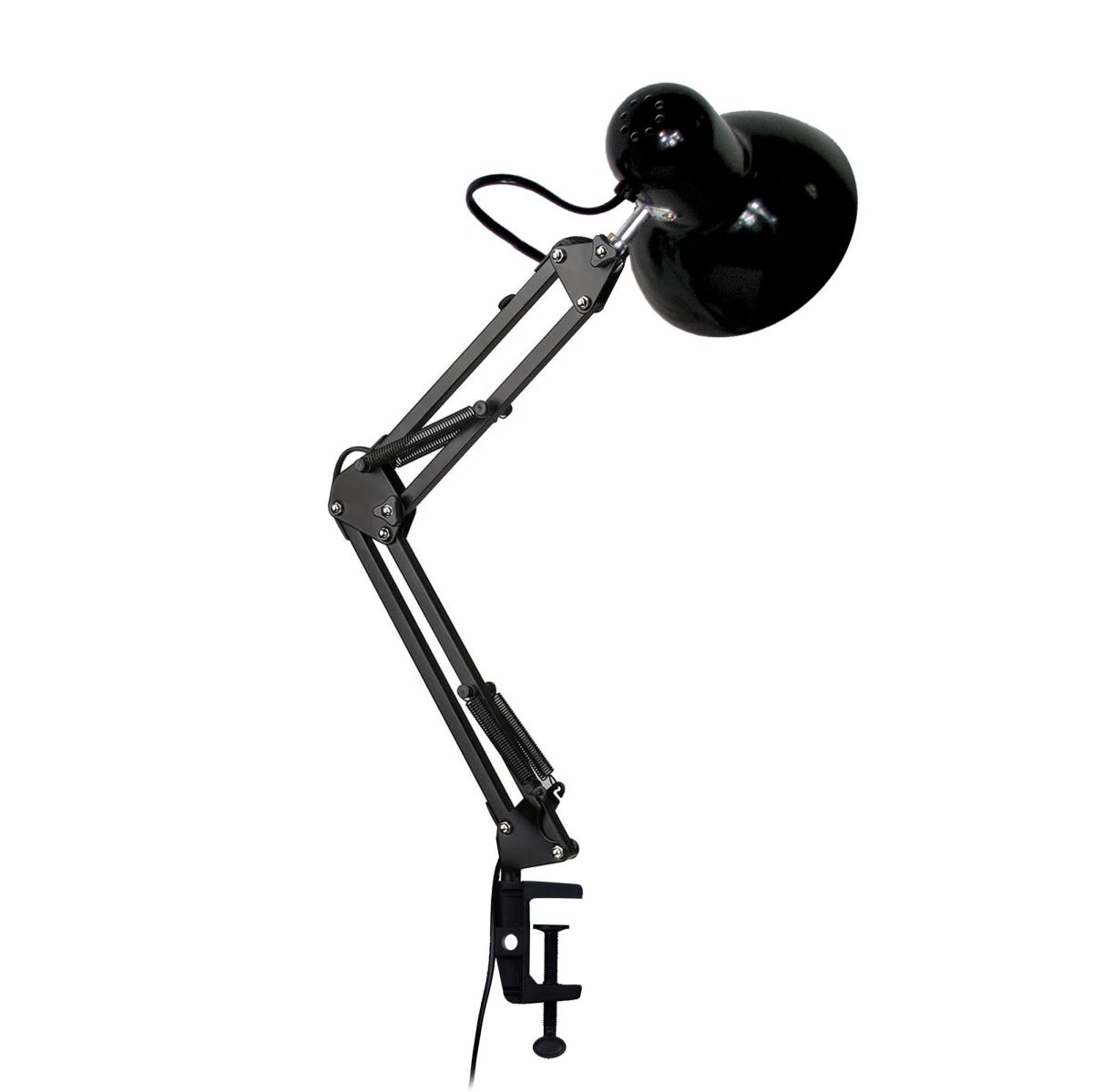 Настільна лампа Євросвітло Ridy-027 E27 зі струбциною чорна