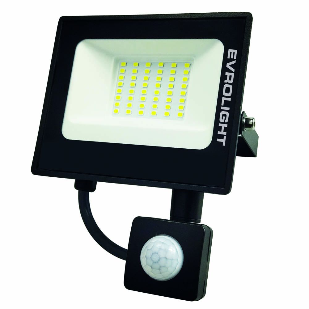 Прожектор світлодіодний з датчиком руху EVROLIGHT FM-01D-30 30W 6400К
