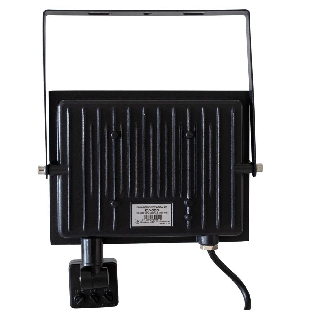 Прожектор світлодіодний&nbsp;&nbsp;EVROLIGHT 50Вт з датчиком руху EV-50D 6400К