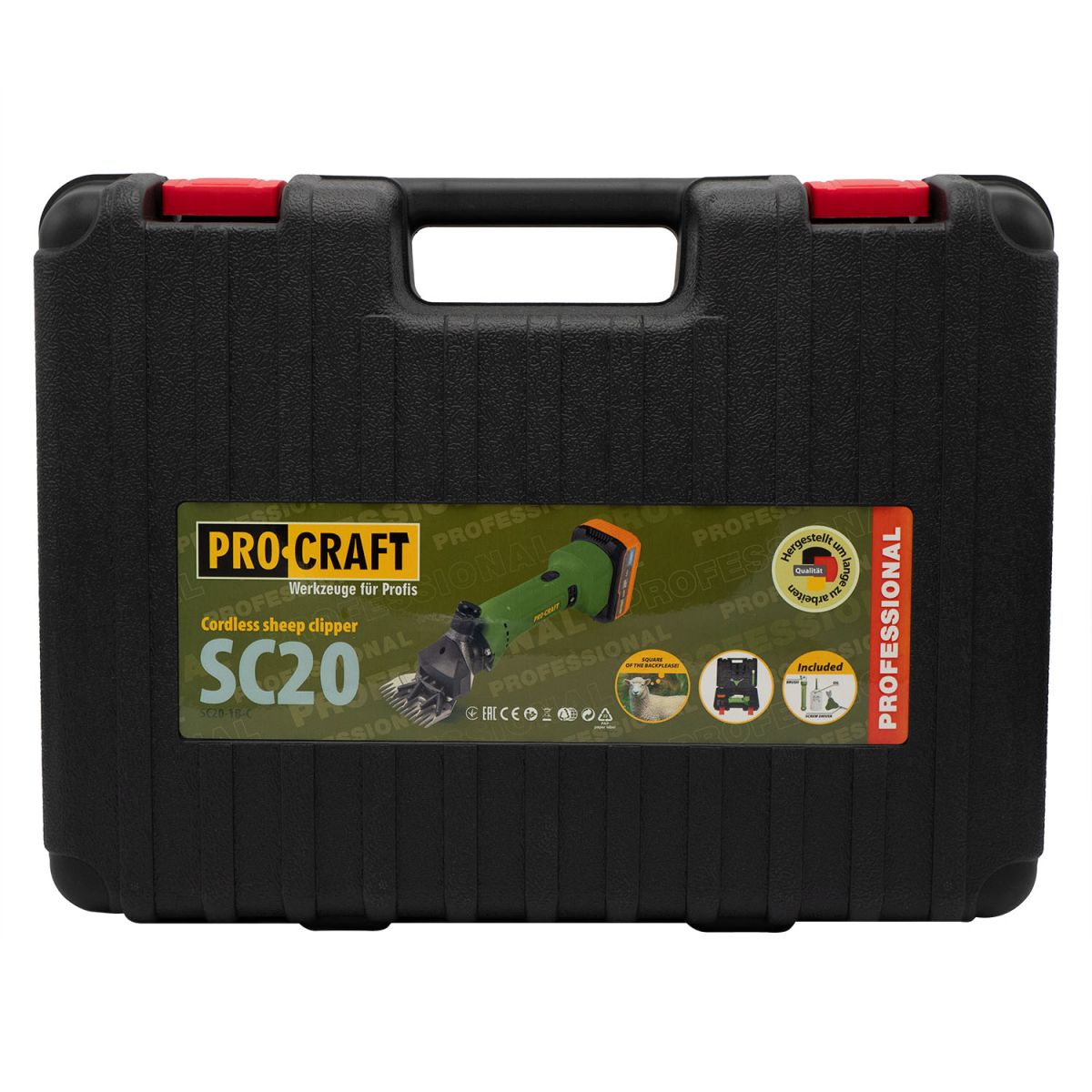 Акумуляторна машинка для стрижки овець Procraft SC20 (з 1 акб)