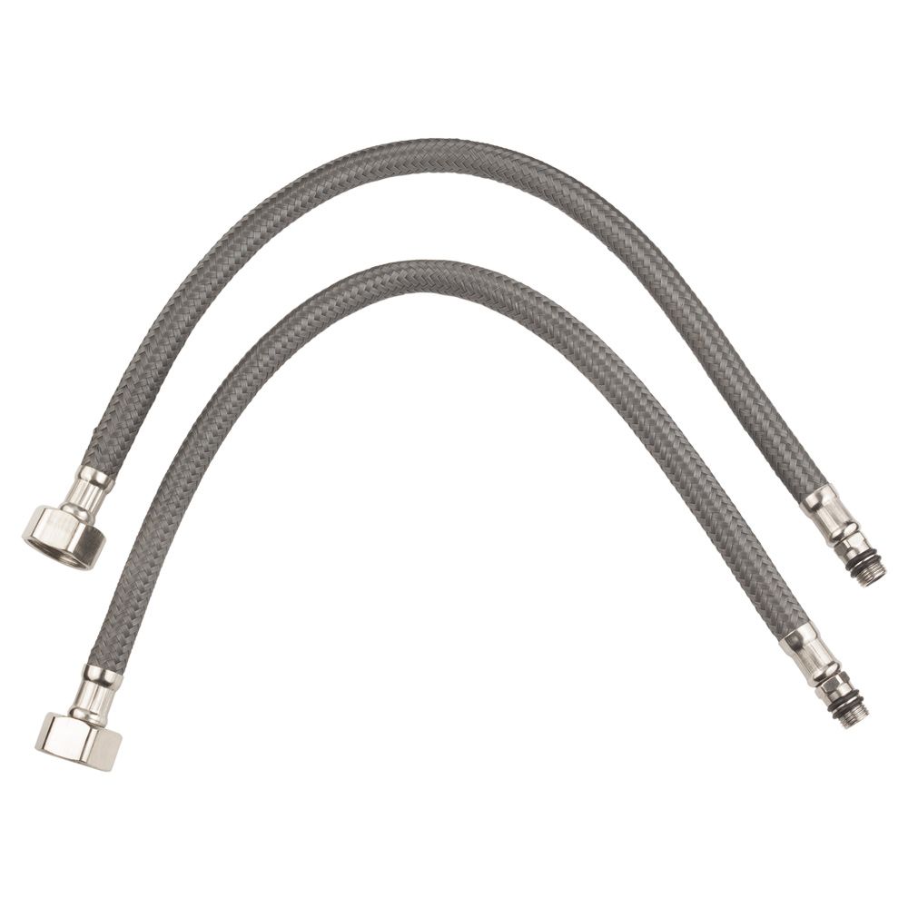 Змішувач s18 Ø35 для кухні вилив гофрований на гайці SS TAU (9818110)