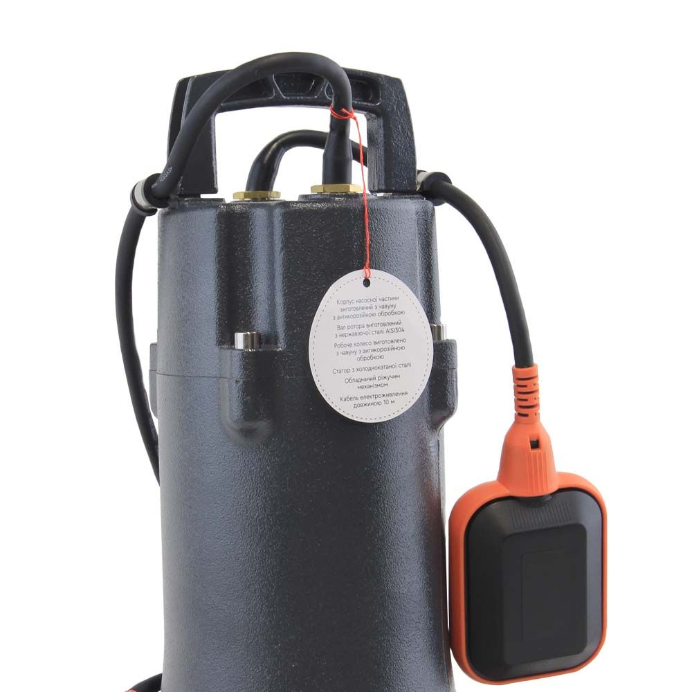 Насос каналізаційний 1.1кВт Hmax 18м Qmax 140л/хв (з ріжучим механізмом) LEO 3.0 32SWPm3.6-17-1.1L/Q