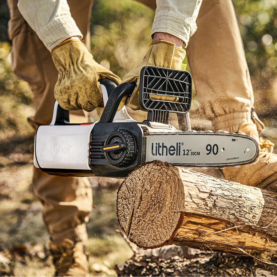 Акумуляторна ланцюгова пила Litheli, живлення від павербанку (2 шт УМБ Litheli Power Bank 10000 mAh,
