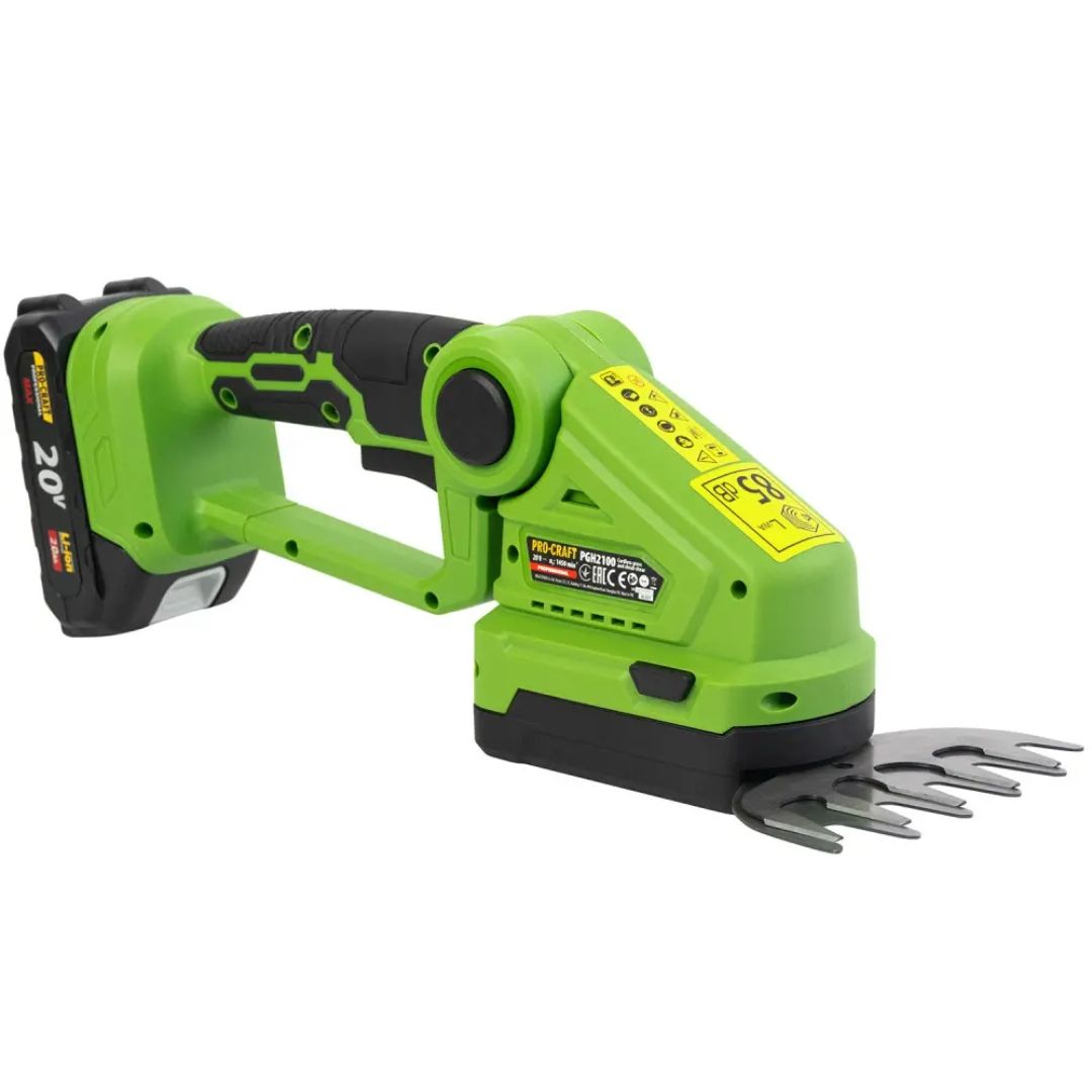 Підрізувач трави та кущоріз акумуляторний Procraft PGH2100 (1 акб)