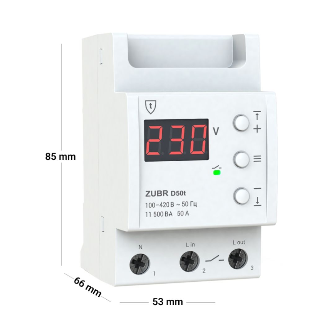 Реле напруги ZUBR D50t з термозахистом