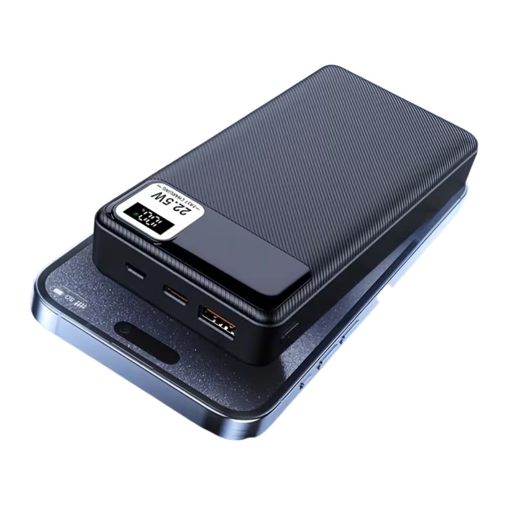 Power Bank 20000 мАг з LED-десплееєм, підсвічування, BYGP, чорний