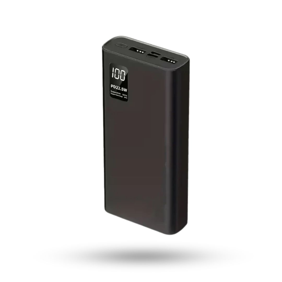 Портативний зарядний пристрій 20000 мАг Hinne зі швидкою зарядкою 22W, LED-дисплеєм, чорний