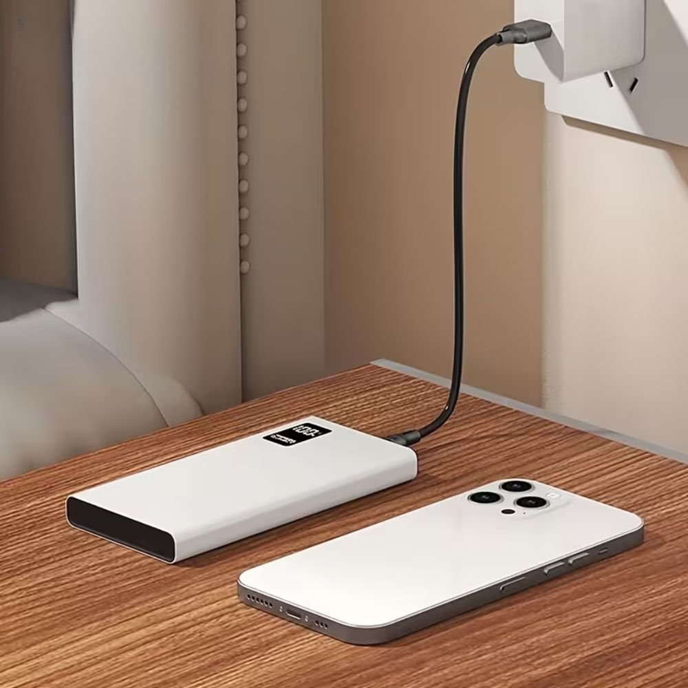 Портативний зовнішній зарядний пристрій BYGP 10000mAh, Швидкий USB-зарядний пристрій PD20W, білий