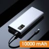 Повербанк 10000 мАч Power Bank Hinne білий з швидкою зарядкою QC USB 3.0, Type-C  LED-дисплей