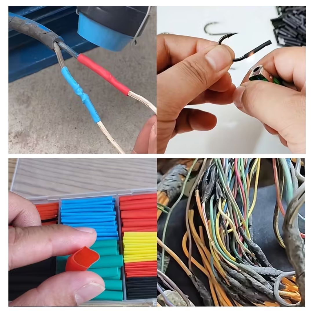 Набір термозбіжних трубок, коефіцієнт усадки 2:1,поліолефін для захисту ізоляції проводів та кабелів