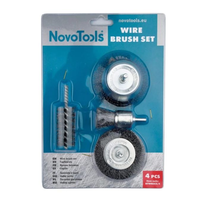 Набір щіток по металу для дриля NovoTools, 4шт.
