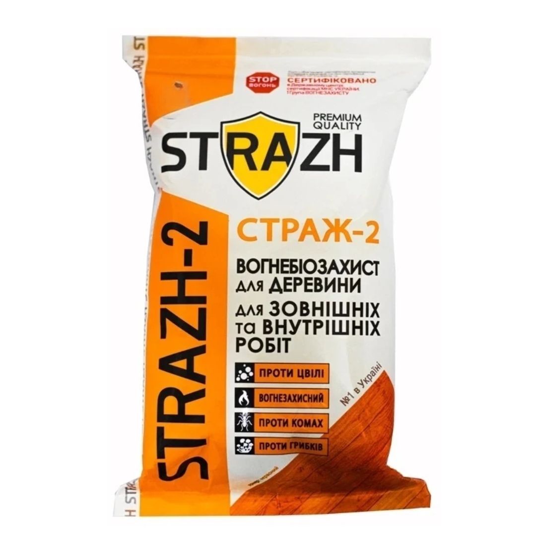 Вогнебіозахист зовнішній концентрат Страж-2, червоний, 3 кг БС-13