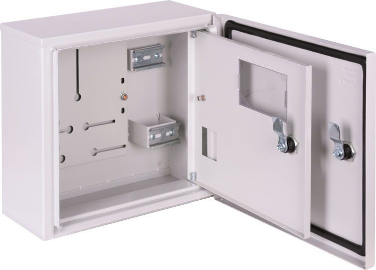 Корпус обліку металевий e.mbox.pro.n.f1.4 IP54 навісний під 1ф лічильник, 4 мод. , з внутр.дверцятам
