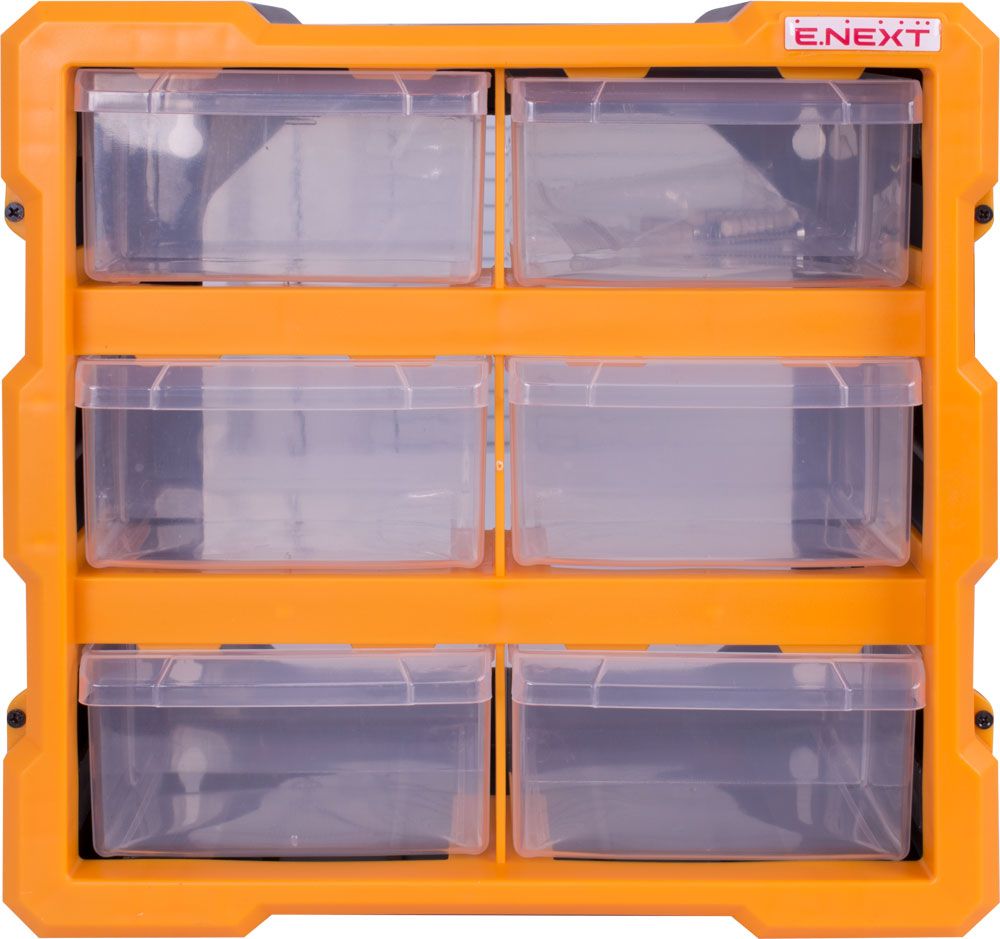 Органайзер пластиковый, e.toolbox.pro.20, 6-секционный 267х157х262мм
