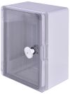 Корпус удароміцний з АБС-пластика e.plbox.210.280.130.tr, 210х280х130мм, IP65 з прозорими дверцятами