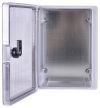 Корпус удароміцний з АБС-пластика e.plbox.210.280.130.tr, 210х280х130мм, IP65 з прозорими дверцятами